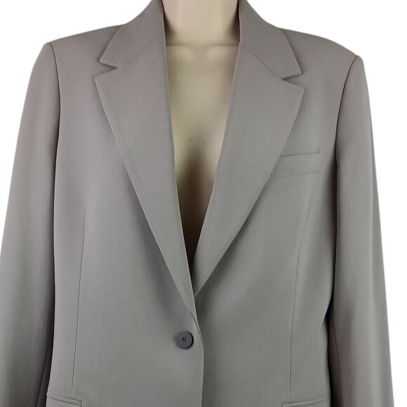 Theory SZ 8 Fitted Single Button Blazer Modern Crepe 2 Triacetate/polyester $495 - Picture 3 of 7